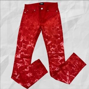Hudson Jeans Women’s Red Tie Dye size 25, NWOT